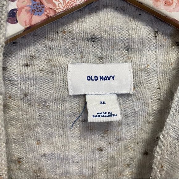 OLD NAVY Gray Speckled Mock Neck Sweater! Ribbed Knit XS - Picture 5 of 8